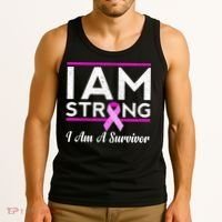 I Am Strong Breast Cancer Survivor Tank Top thumb 3