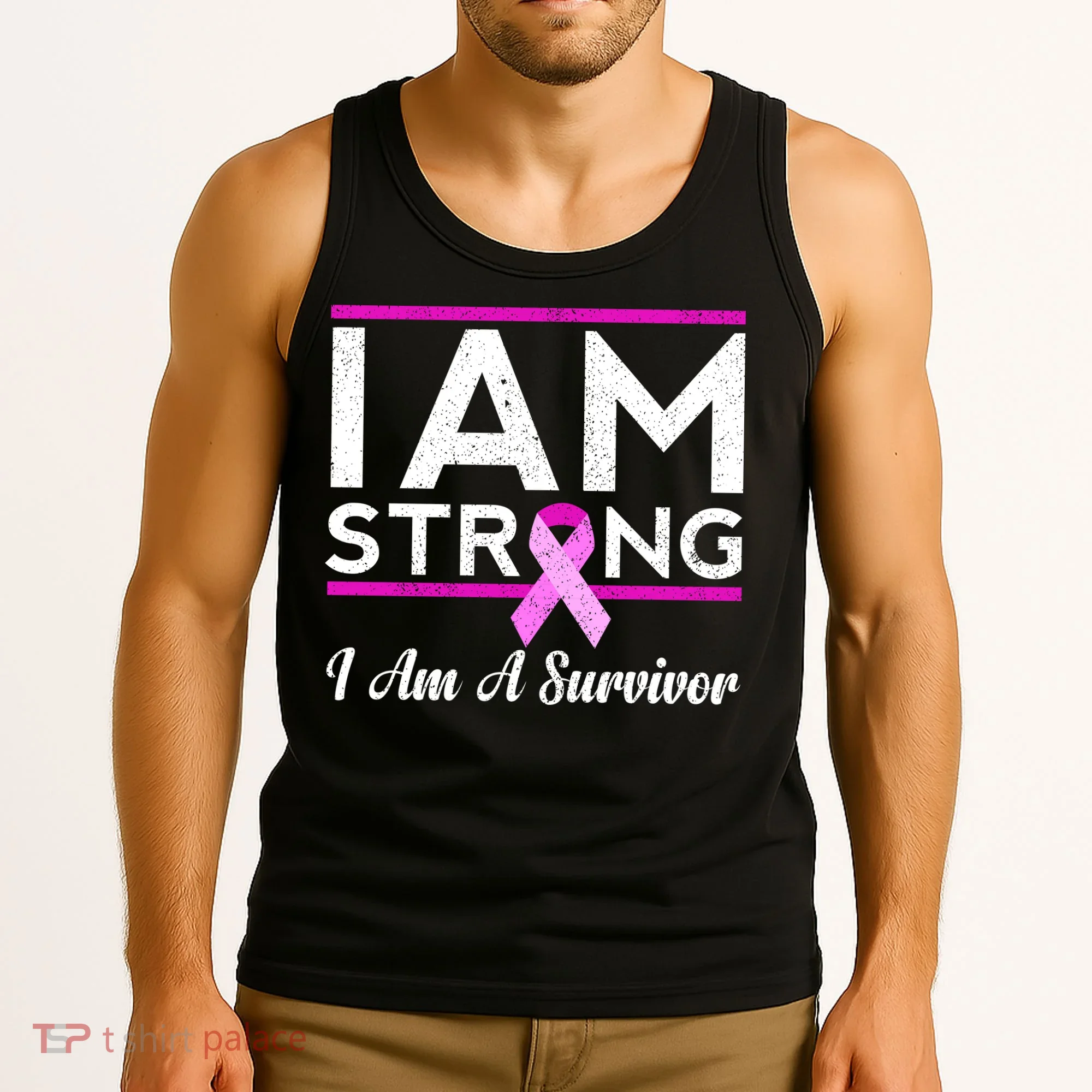 I Am Strong Breast Cancer Survivor Tank Top