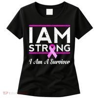 I Am Strong Breast Cancer Survivor Women's T-Shirt thumb 0