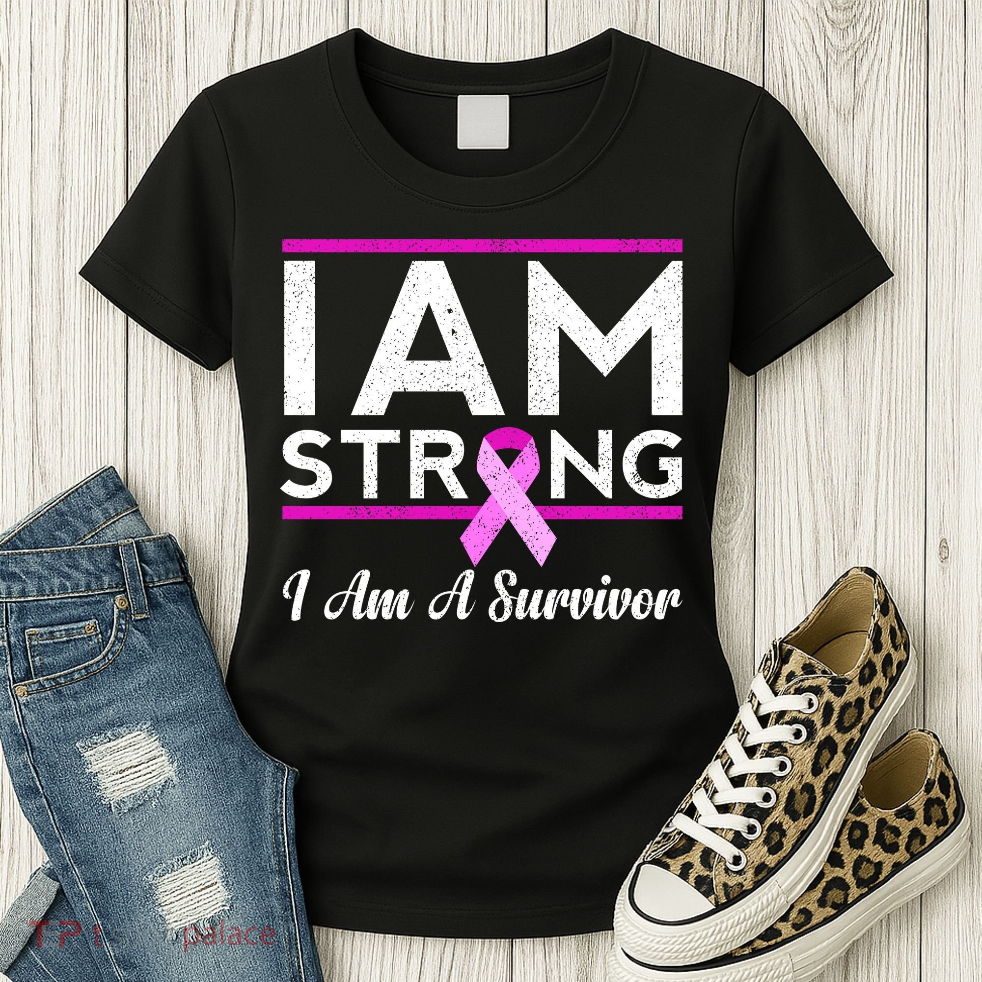 I Am Strong Breast Cancer Survivor Women's T-Shirt