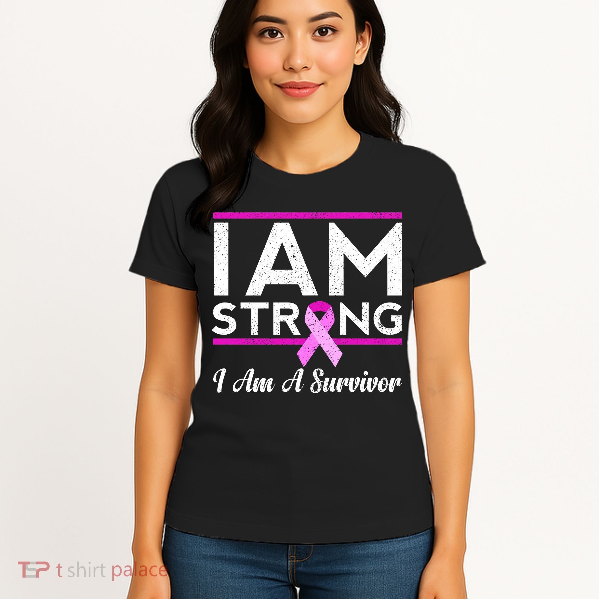 I Am Strong Breast Cancer Survivor Women's T-Shirt