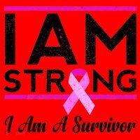 I Am Strong Breast Cancer Survivor Santa Hat thumb 1