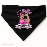 I Am Stronger than Breast Cancer NeverGiveUp USA-Made Doggie Bandana thumb 0