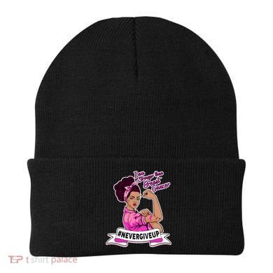 I Am Stronger than Breast Cancer NeverGiveUp Beanie