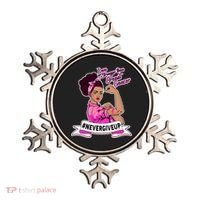 I Am Stronger than Breast Cancer NeverGiveUp Ornament thumb 0