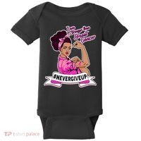 I Am Stronger than Breast Cancer NeverGiveUp Baby Bodysuit thumb 0