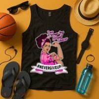 I Am Stronger than Breast Cancer NeverGiveUp Tank Top thumb 4