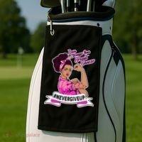 I Am Stronger than Breast Cancer NeverGiveUp Golf Towel thumb 2