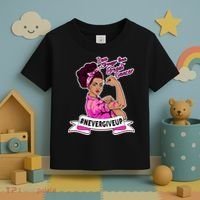 I Am Stronger than Breast Cancer NeverGiveUp Toddler T-Shirt thumb 3