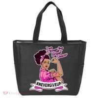 I Am Stronger than Breast Cancer NeverGiveUp Tote Bag thumb 0