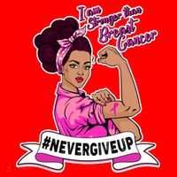 I Am Stronger than Breast Cancer NeverGiveUp Santa Hat thumb 1