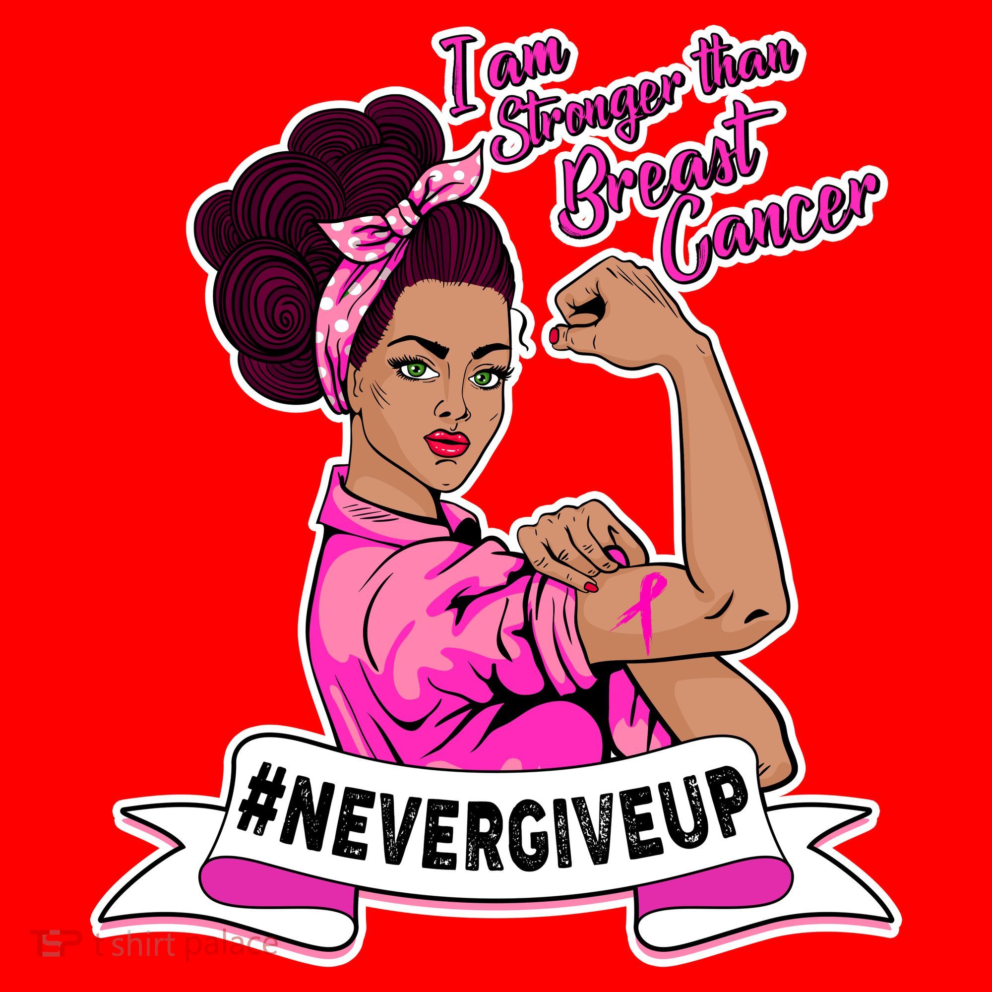I Am Stronger than Breast Cancer NeverGiveUp Santa Hat