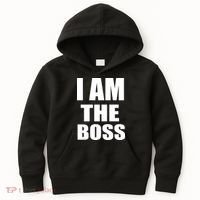 I Am The Boss Kids Hoodie thumb 0