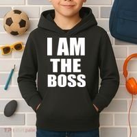 I Am The Boss Kids Hoodie thumb 2