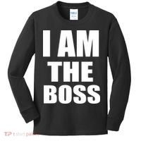 I Am The Boss Kids Long Sleeve Shirt thumb 0