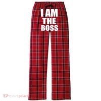 I Am The Boss Women's Flannel Plaid Pajama Pants thumb 0