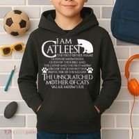 I Am The Catleesi Mother Of Cats Kids Hoodie thumb 2