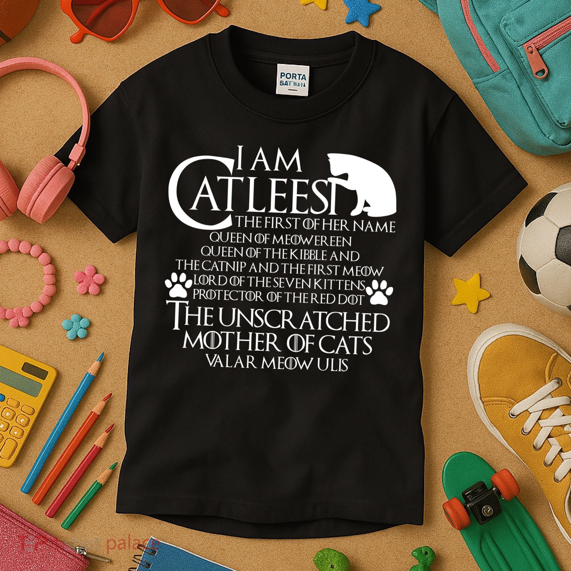 I Am The Catleesi Mother Of Cats Kids T-Shirt