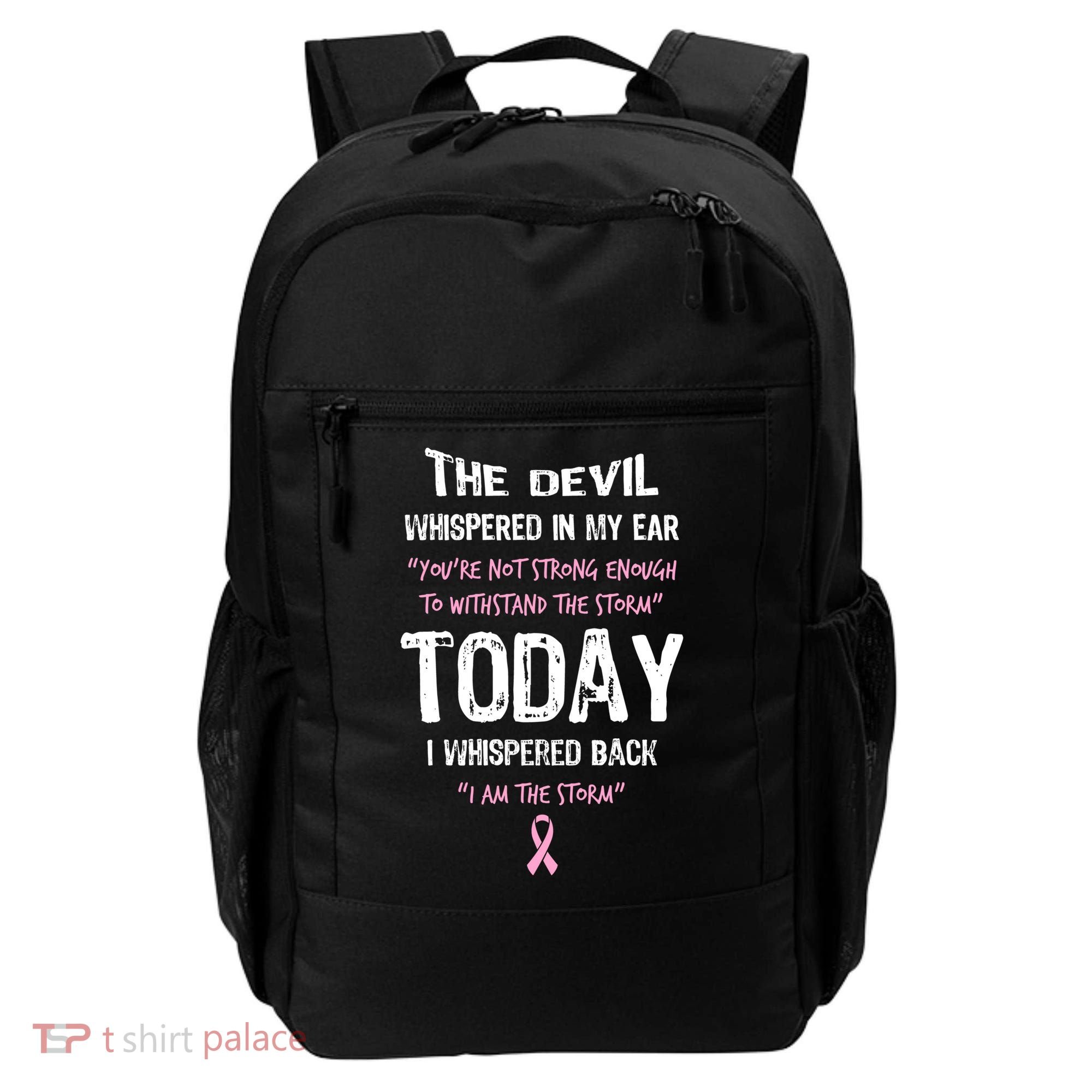 I Am The Storm Breast Cancer Quote Backpack