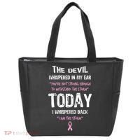 I Am The Storm Breast Cancer Quote Tote Bag thumb 0