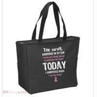 I Am The Storm Breast Cancer Quote Tote Bag thumb 2