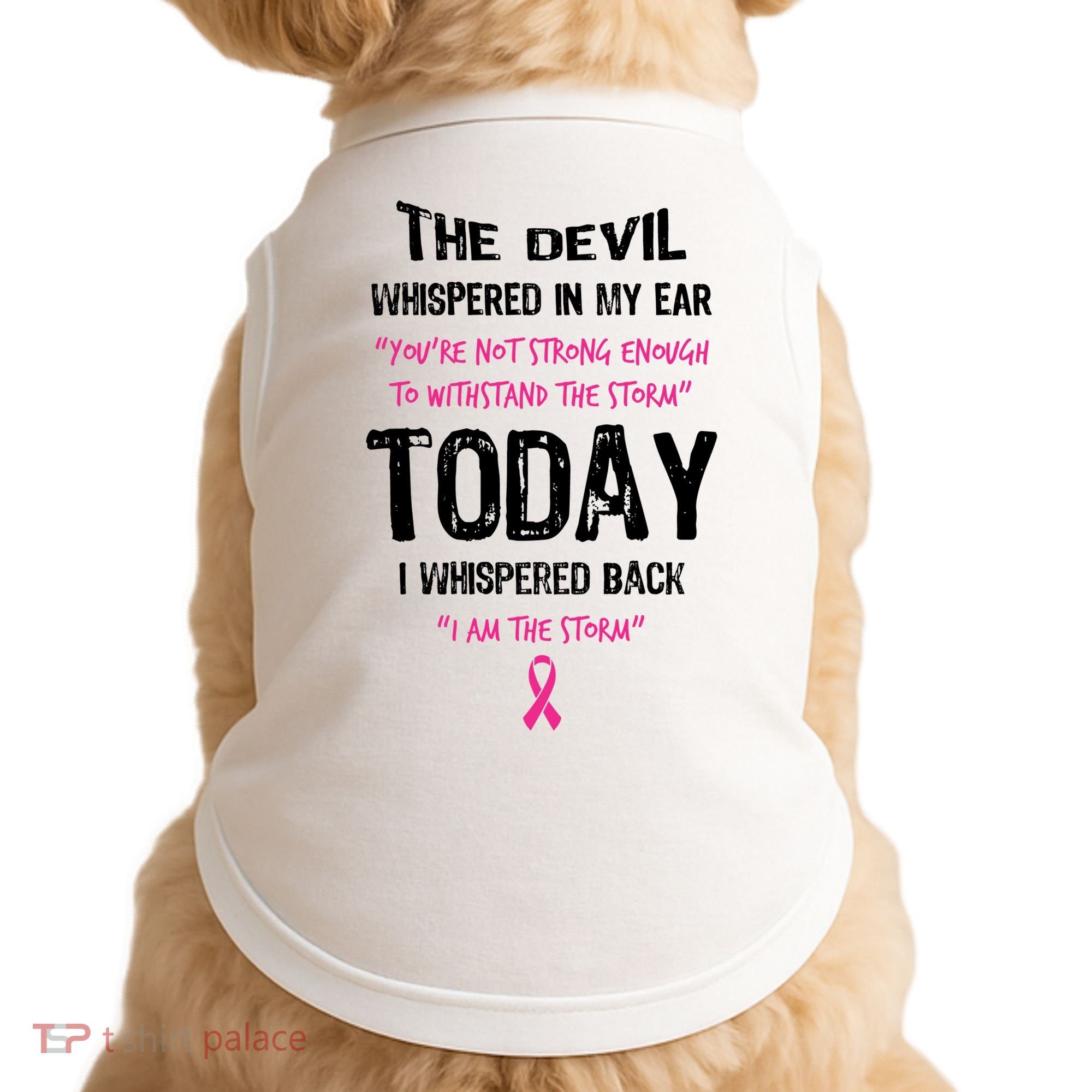 I Am The Storm Breast Cancer Quote Doggie Tank