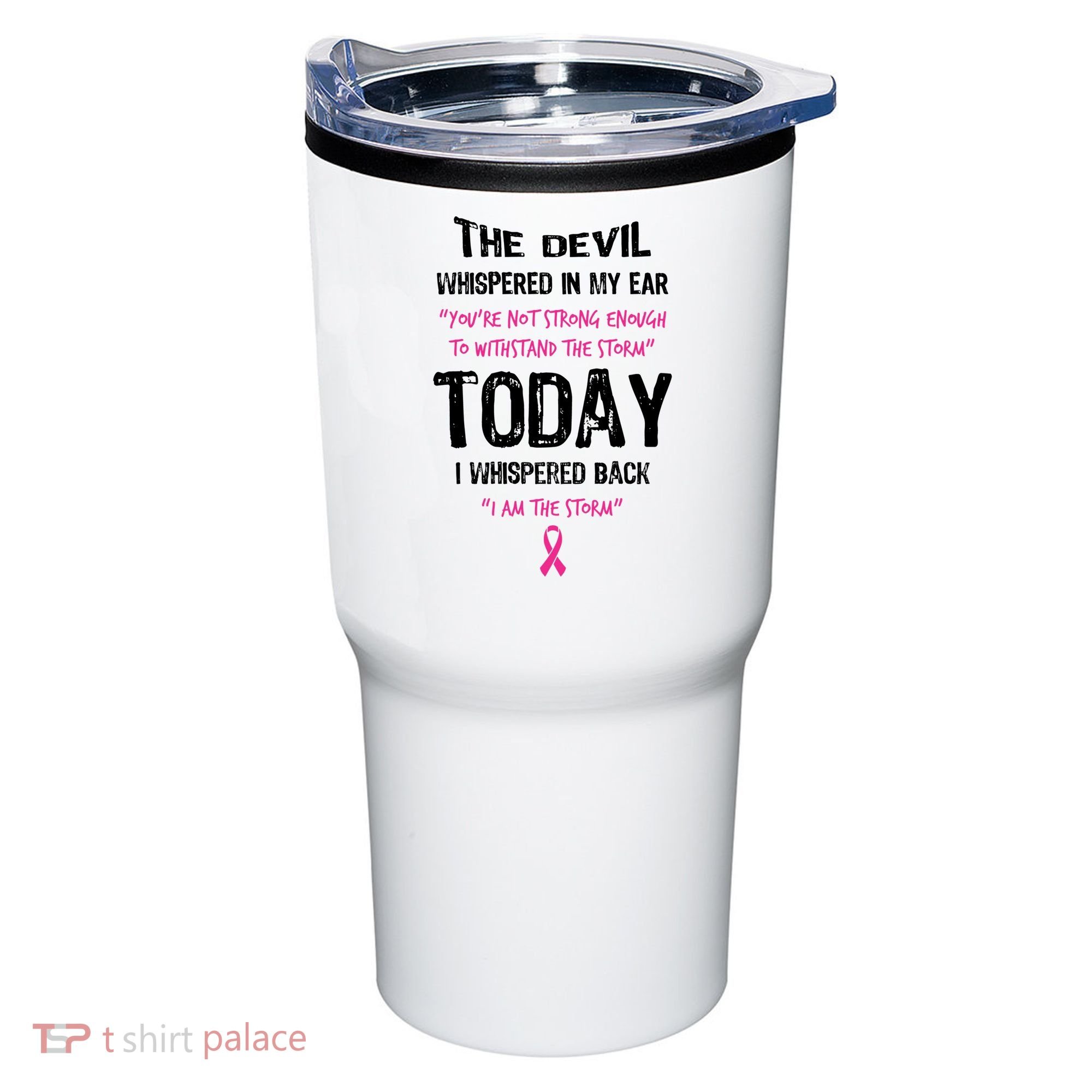 I Am The Storm Breast Cancer Quote Tumbler