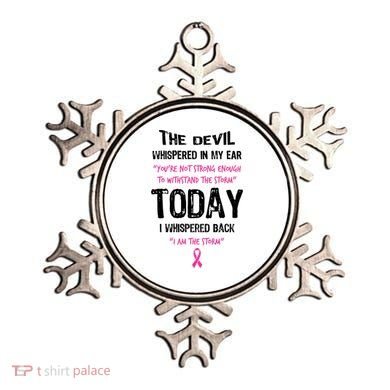 I Am The Storm Breast Cancer Quote Ornament