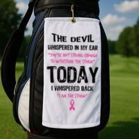 I Am The Storm Breast Cancer Quote Golf Towel thumb 2
