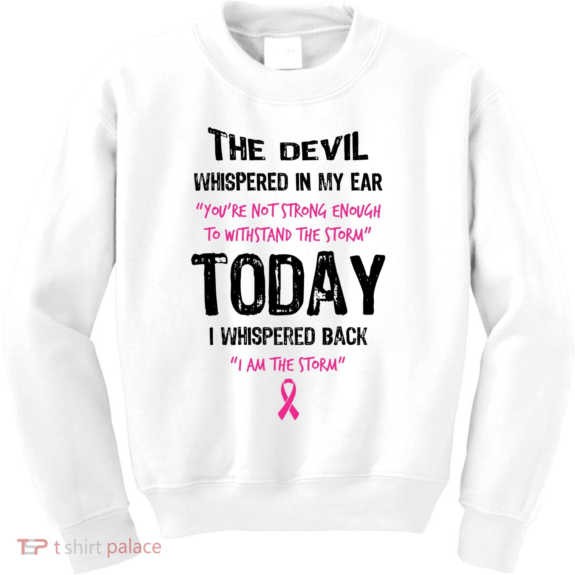 I Am The Storm Breast Cancer Quote Kids Sweatshirt