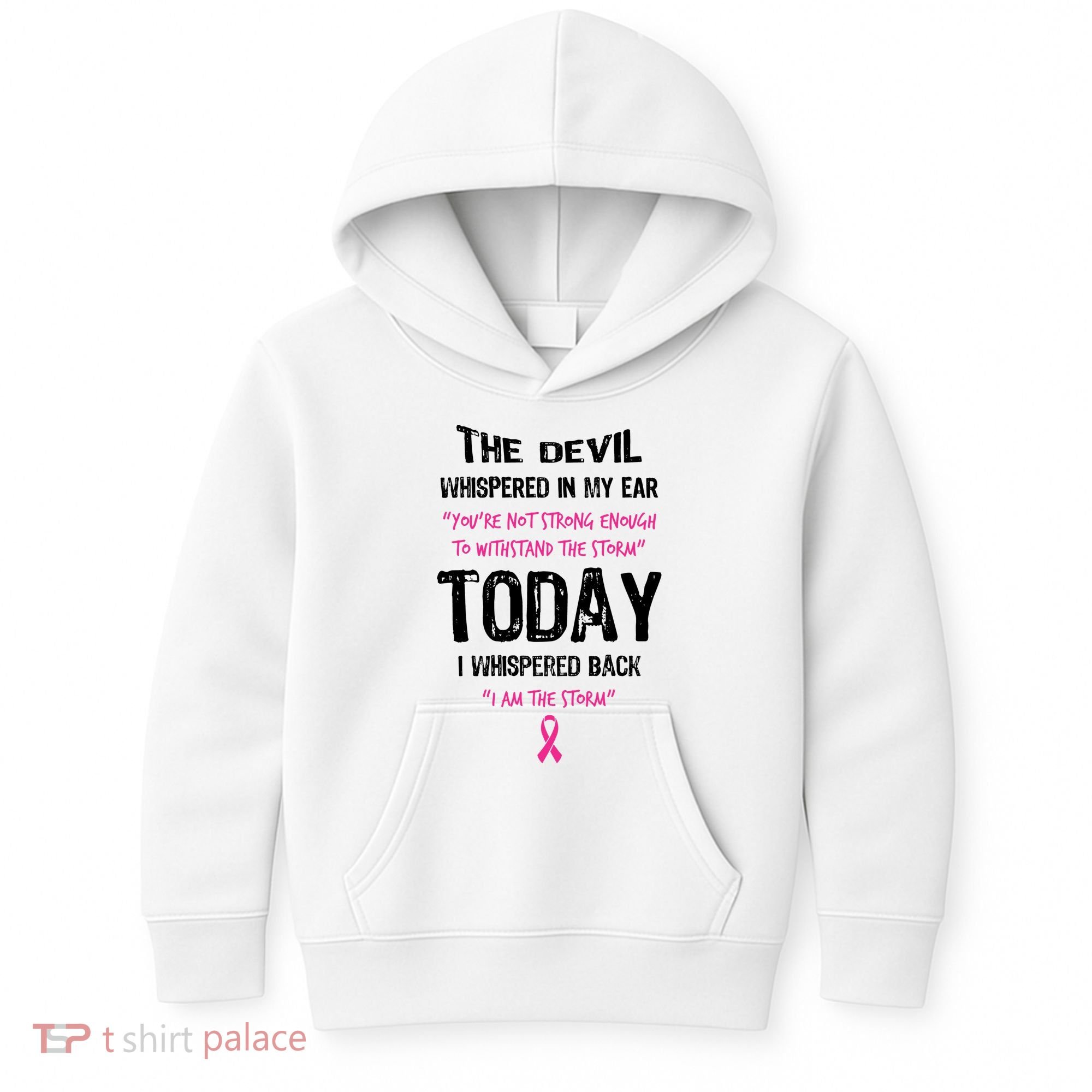 I Am The Storm Breast Cancer Quote Kids Hoodie