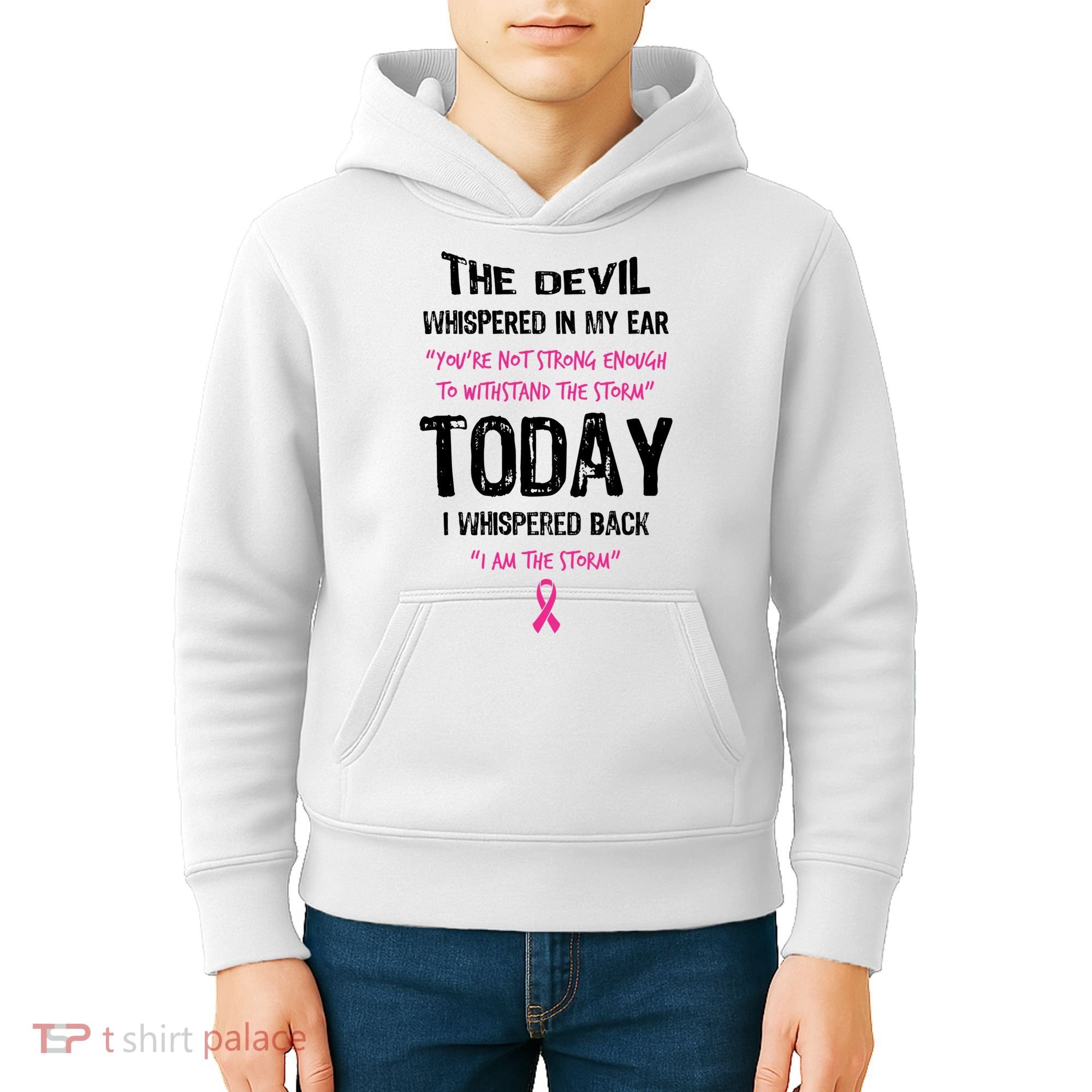 I Am The Storm Breast Cancer Quote Kids Hoodie