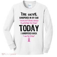 I Am The Storm Breast Cancer Quote Kids Long Sleeve Shirt thumb 0