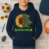 I Am The Storm Lymphoma Warrior Kids Hoodie thumb 2