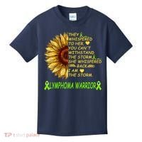 I Am The Storm Lymphoma Warrior Kids T-Shirt thumb 0