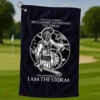 I Am The Storm Warrior Golf Towel thumb 1