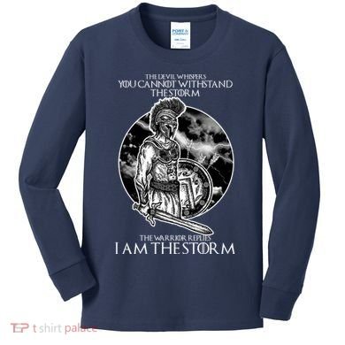 I Am The Storm Warrior Kids Long Sleeve Shirt