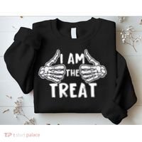 I Am The Treat Funny Halloween Sweatshirt thumb 2