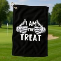 I Am The Treat Funny Halloween Golf Towel thumb 1