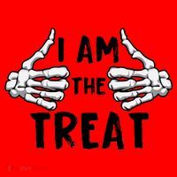 I Am The Treat Funny Halloween Santa Hat thumb 1