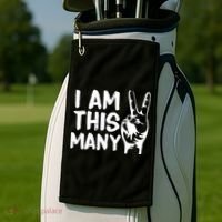 I AM This Many 2 Years Old Golf Towel thumb 2