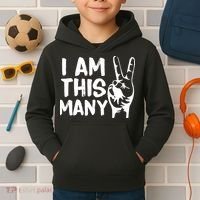 I AM This Many 2 Years Old Kids Hoodie thumb 2