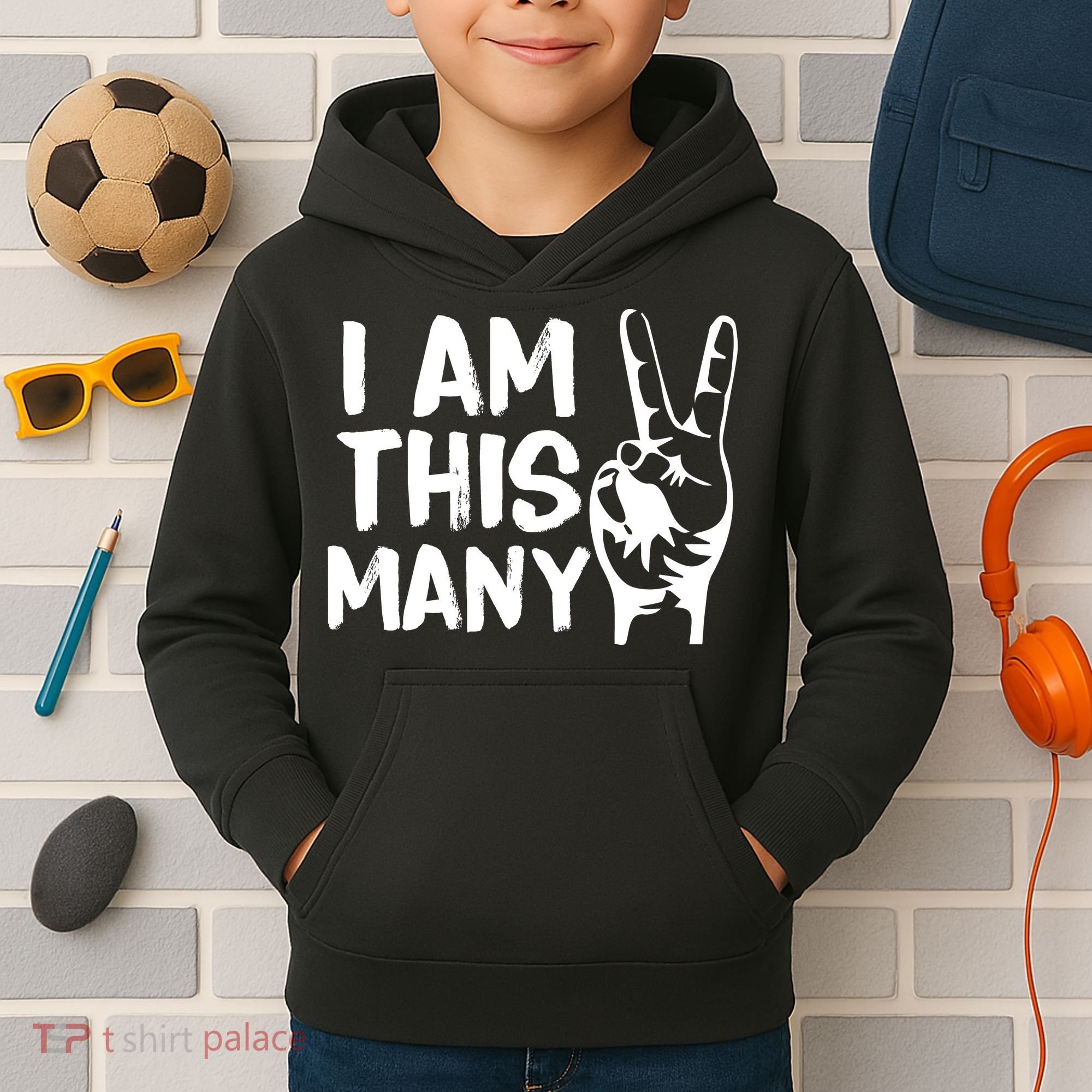 I AM This Many 2 Years Old Kids Hoodie