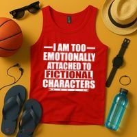 I Am Too Emotionally Attached to Fictional Characters Tank Top thumb 4