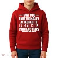 I Am Too Emotionally Attached to Fictional Characters Kids Hoodie thumb 4