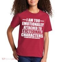 I Am Too Emotionally Attached to Fictional Characters Kids T-Shirt thumb 2