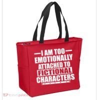 I Am Too Emotionally Attached to Fictional Characters Tote Bag thumb 2