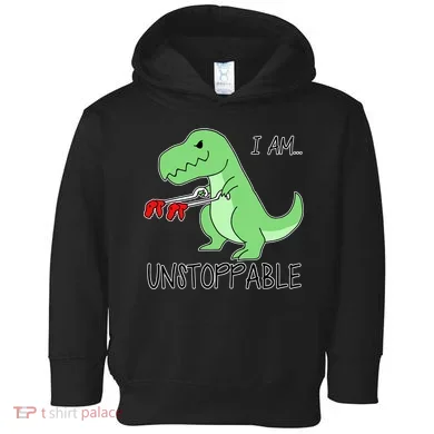 I Am Unstoppable Dinosaur Toddler Hoodie