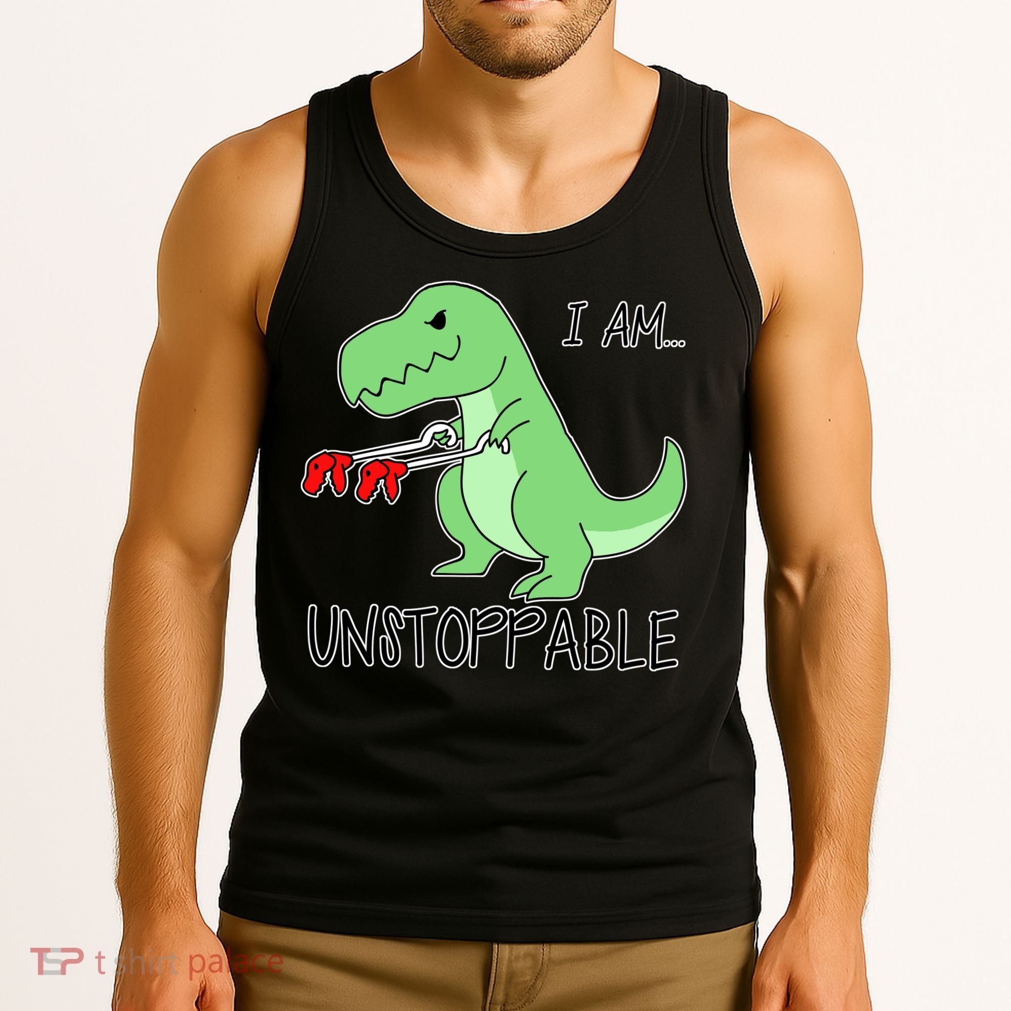 I Am Unstoppable Dinosaur Tank Top