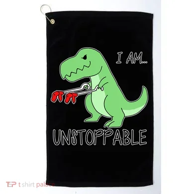 I Am Unstoppable Dinosaur Golf Towel
